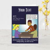 Kindergarten Vielen Dank Letter Folded Grußkarte Karte (Gelbe Blume)