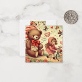 Kindergarten Vintag Valentinstag Mitteilungskarte (Vorderseite/Rückseite Beispiel)