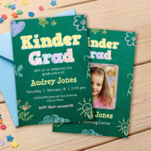 Kindergarten Vorschulabschluss mit Foto Einladung