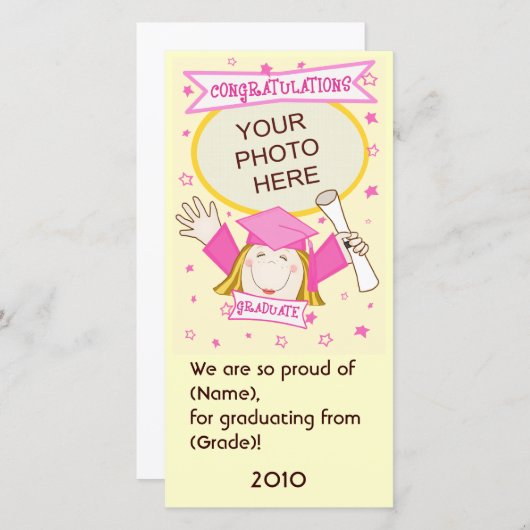 Kindergarten/Vorschulfotokarte Ankündigung (Vorne/Hinten)