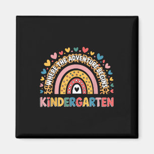 Kindergarten, wo das Abenteuer beginnt Kinderspiel Magnet