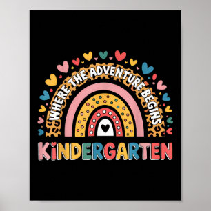 Kindergarten, wo das Abenteuer beginnt Kinderspiel Poster