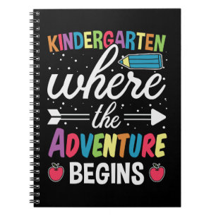 Kindergarten, wo das Abenteuer beginnt Notizblock