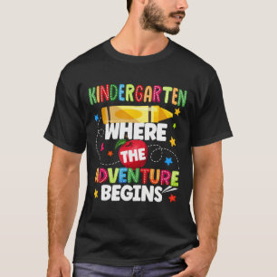 Kindergarten, wo das Abenteuer beginnt, zurück zur T-Shirt