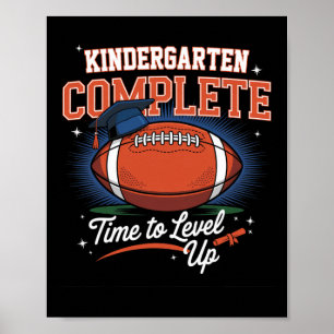 Kindergarten - Zeit bis zur Fußball-Stufe runden Poster