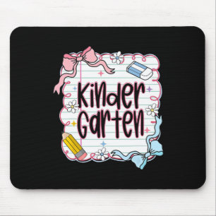 Kindergarten Zurück zur Schule für Mädchen Rosa No Mousepad