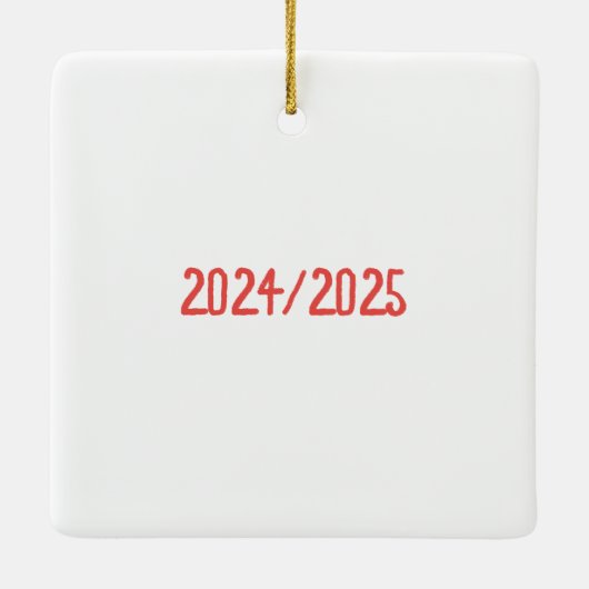 Kindergarten zurück zur Schule Personalisiert Keramikornament (Rückseite)