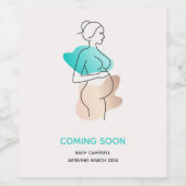 Kindergartenankündigung bald weinetikett (Einzelnes Label)