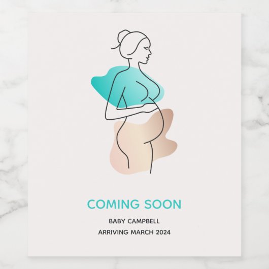 Kindergartenankündigung bald weinetikett (Einzelnes Label)