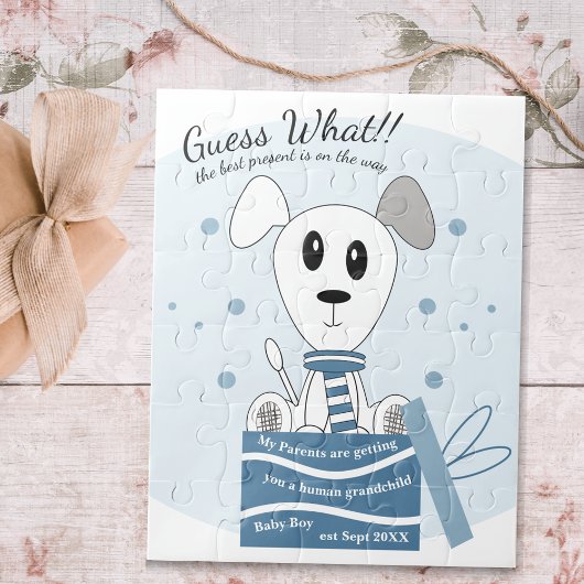 Kindergartenankündigung (blau) puzzle