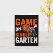 Kindergartenbasketball - Spaß am ersten Tag Karte (Gelbe Blume)