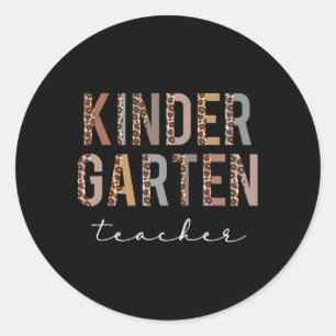 Kindergartener Lehrer Ck Zur Schule Wertschätzung Runder Aufkleber