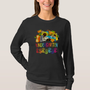 Kindergartener Lehrer Leopard Bleistift Zurück zur T-Shirt