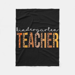 Kindergartener Lehrer Leopard Herbst Thanksgiving Fleecedecke