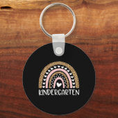 Kindergartener Lehrer Leopard Regenbogen Lehrer Ck Schlüsselanhänger (Vorderseite)