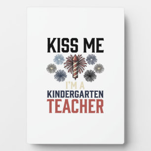 Kindergartenerzieher Feuerwerk Vintage-Shirt-Desig Fotoplatte