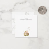 Kindergartenkarte für Wasserfarben Mitteilungskarte (Vorderseite/Rückseite Beispiel)