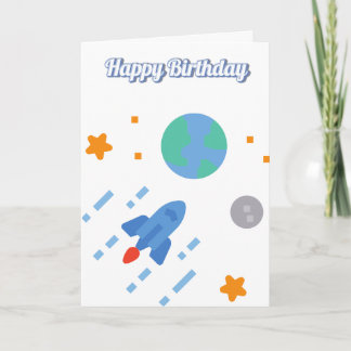 Kindergartenkarte mit Weltraumgedenken individuell Einladung