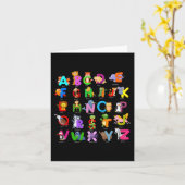 Kindergartenlehrer der Tierabcs Karte (Gelbe Blume)