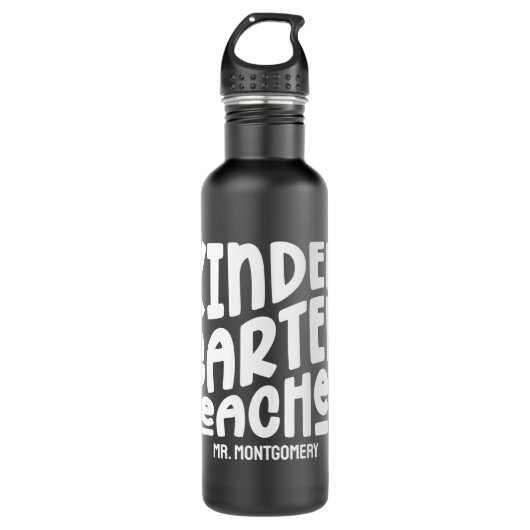 Kindergartenlehrer | Einfache Typografie Edelstahlflasche (Vorderseite)