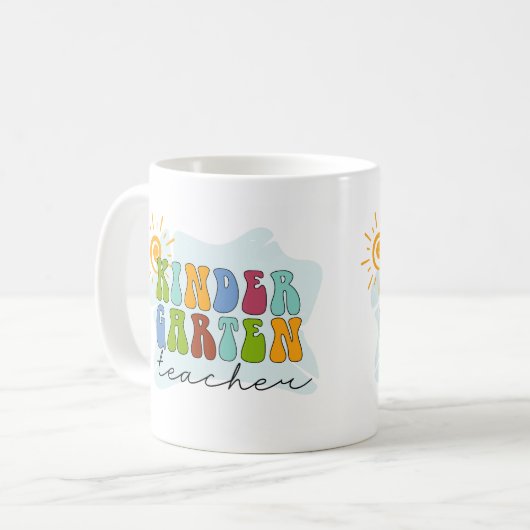 Kindergartenlehrer Grundschule Kaffeetasse (Vorderseite Links)