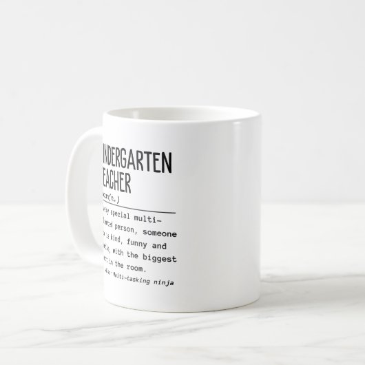 Kindergartenlehrer Kaffeetasse (Vorderseite Links)