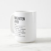 Kindergartenlehrer Kaffeetasse (Vorderseite Links)