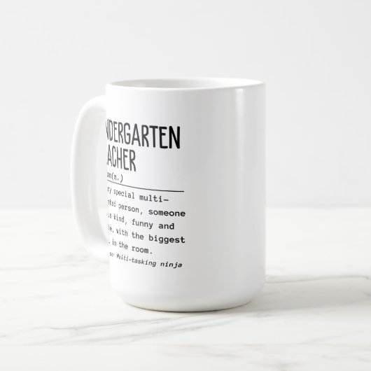Kindergartenlehrer Kaffeetasse (Vorderseite Links)