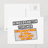 Kindergartenlehrer... Lebensweg Postkarte (Vorne/Hinten)