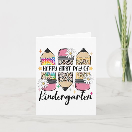 Kindergartenlehrer Leopard Pencil Ck T Karte (Vorderseite)