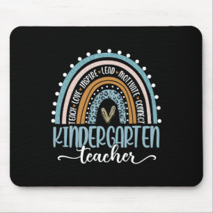 Kindergartenlehrer Leopard Regenbogen Erster Tag Mousepad