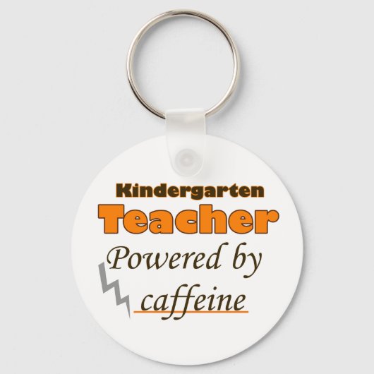 Kindergartenlehrer mit Coffein Schlüsselanhänger (Vorderseite)