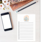 Kindergartenlehrer personalisierter Boho-Regenboge Post-it Klebezettel