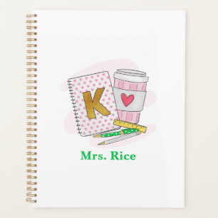 Kindergartenlehrer Pink Dot Book Coffee Planer