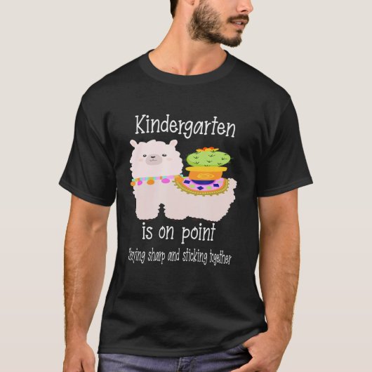 Kindergartenlehrer zurück zur Schule Lama Kaktus C T-Shirt (Vorderseite)