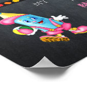 Kindergartenmädchen, Tafelschild, Foto, Poster (Ecke)