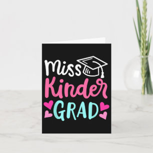 Kindergartenoutfit für Mädchen am letzten Schultag Karte