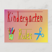 Kindergartenregeln Postkarte (Vorderseite)