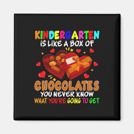 Kindergartenschachtel Schokolade Valentinstag Magnet (Vorne)