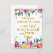 Kindergartenschenk Grundschulangebot Dankeskarte (Vorne/Hinten)