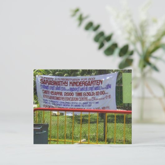 Kindergartenschule Postkarte (Stehend Vorderseite)