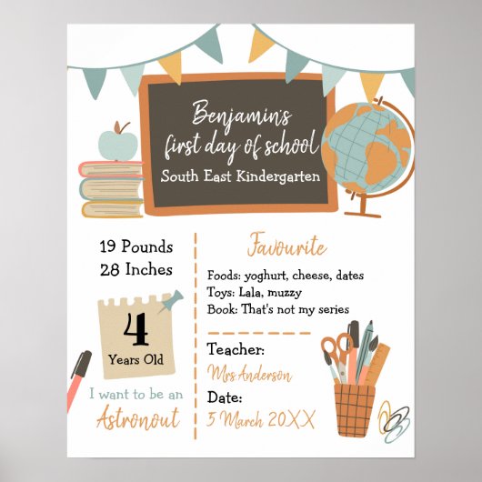 Kindergartensigne Poster (Vorne)