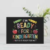 Kindergartenspass am ersten Kindergartentag zurück Ankündigung (Stehend Vorderseite)