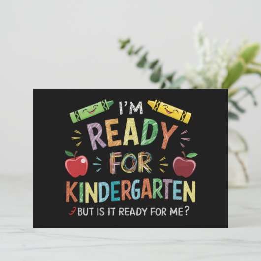 Kindergartenspass am ersten Kindergartentag zurück Ankündigung (Stehend Vorderseite)