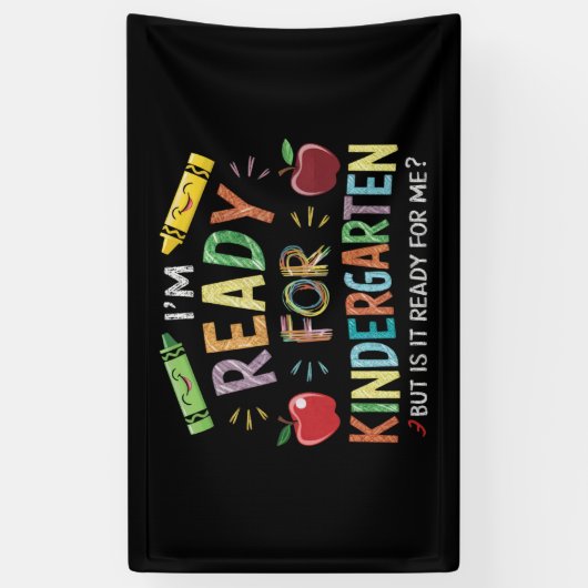 Kindergartenspass am ersten Kindergartentag zurück Banner (Vertikal)