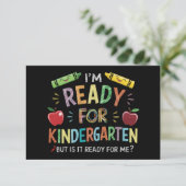 Kindergartenspass am ersten Kindergartentag zurück Dankeskarte (Stehend Vorderseite)