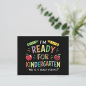 Kindergartenspass am ersten Kindergartentag zurück Postkarte (Stehend Vorderseite)