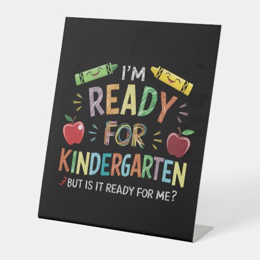 Kindergartenspass am ersten Kindergartentag zurück Sockelschild (Vorderseite)