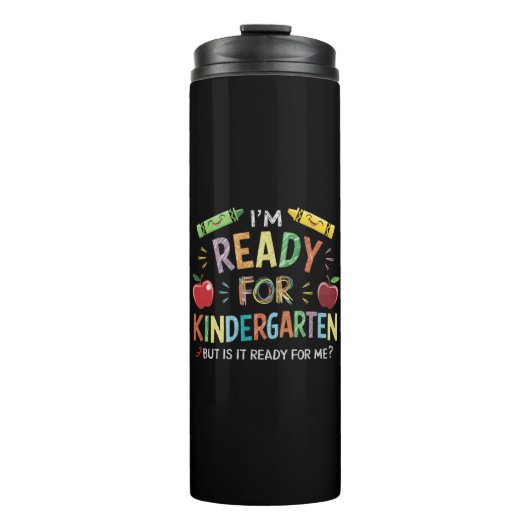 Kindergartenspass am ersten Kindergartentag zurück Thermosbecher (Vorderseite)