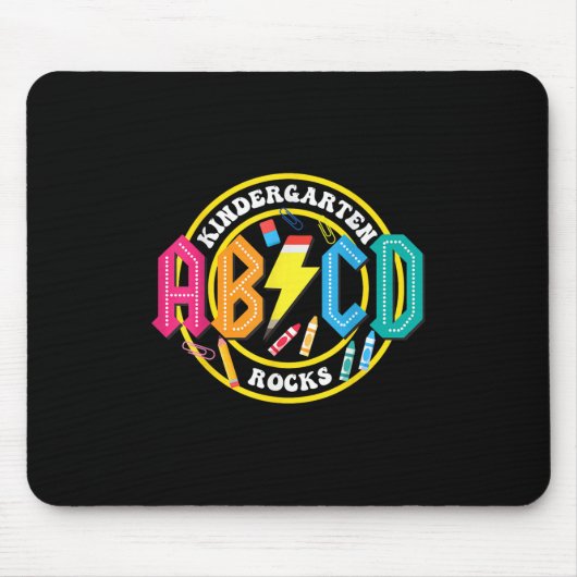 Kindergartensteine - Abcd Zurück zu Schullehrern Mousepad (Vorne)